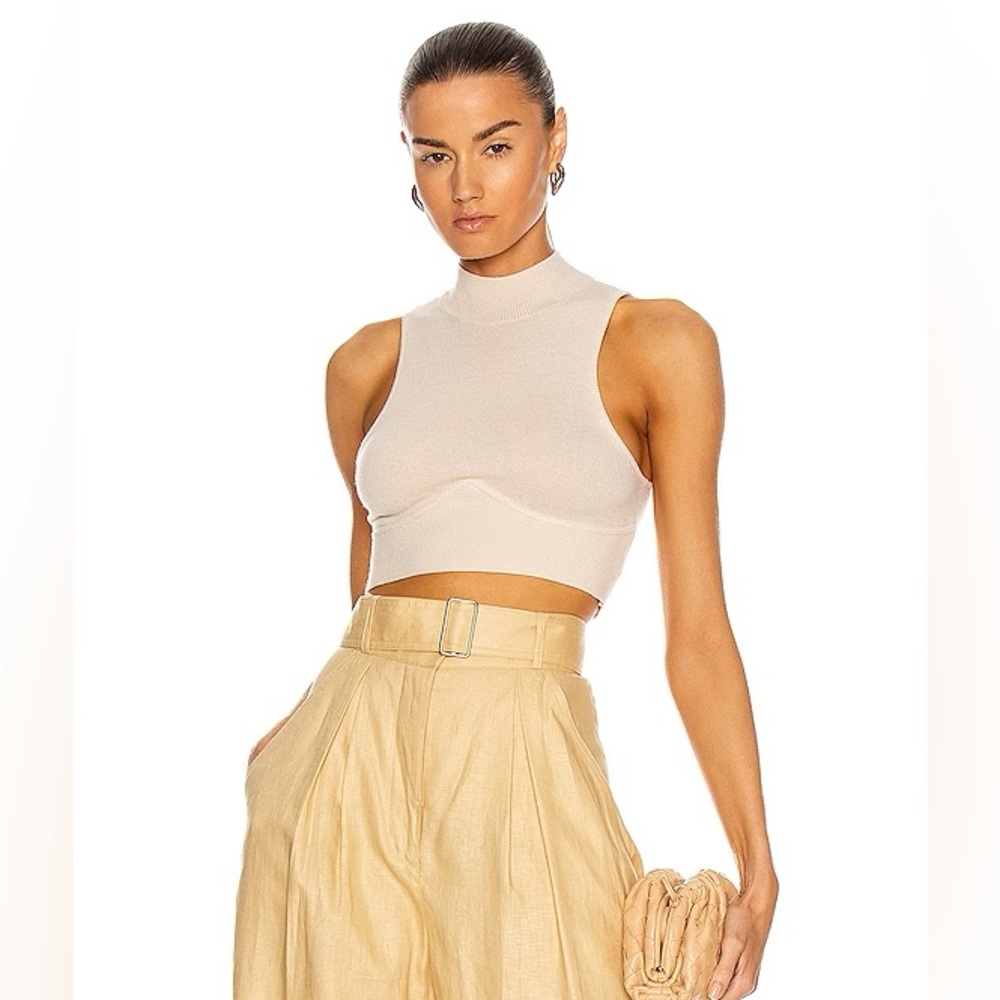 Simkhai Harlee Crop Top in Ecru Size M